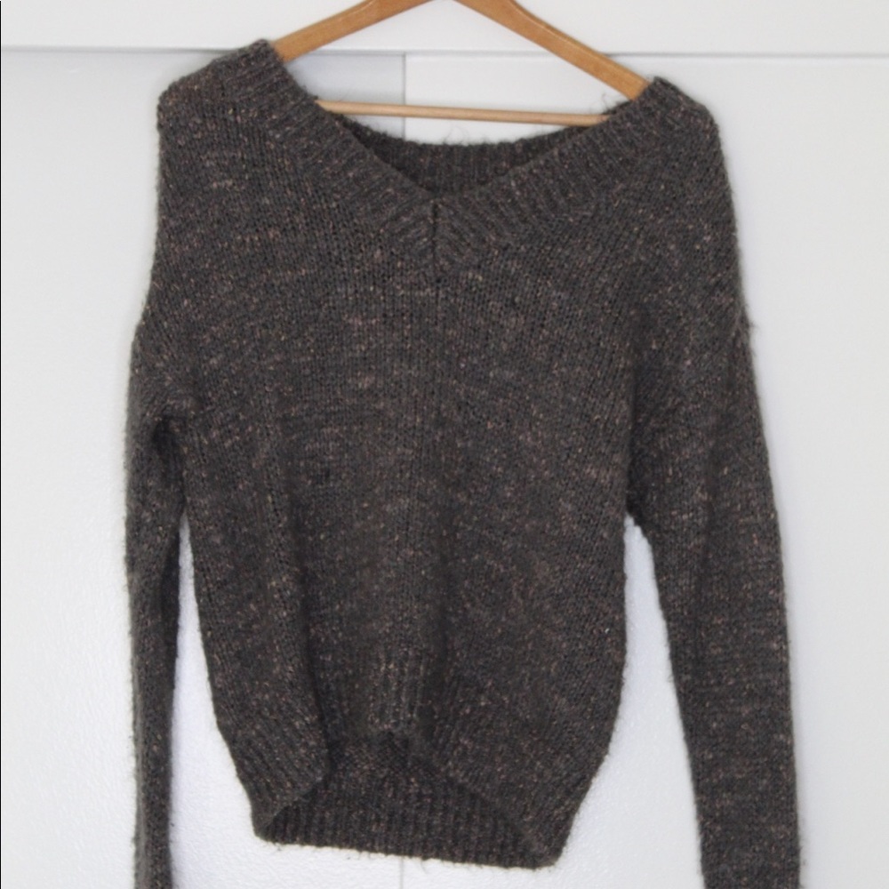 Brass Plum Grey Sweater